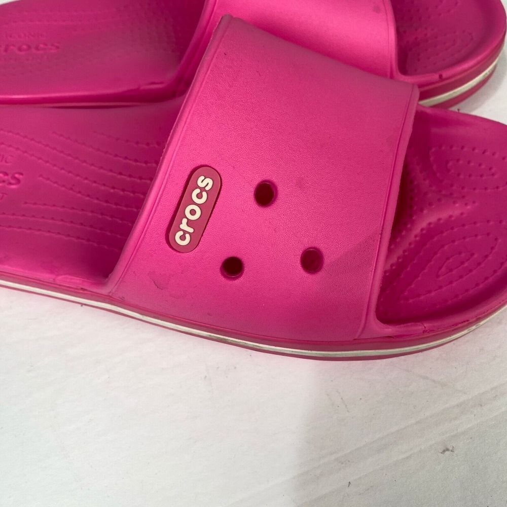 ICONIC CROCS COMFORT Sandals size Mens 8 Womens 10 Electric Pink - Picture 10 of 10